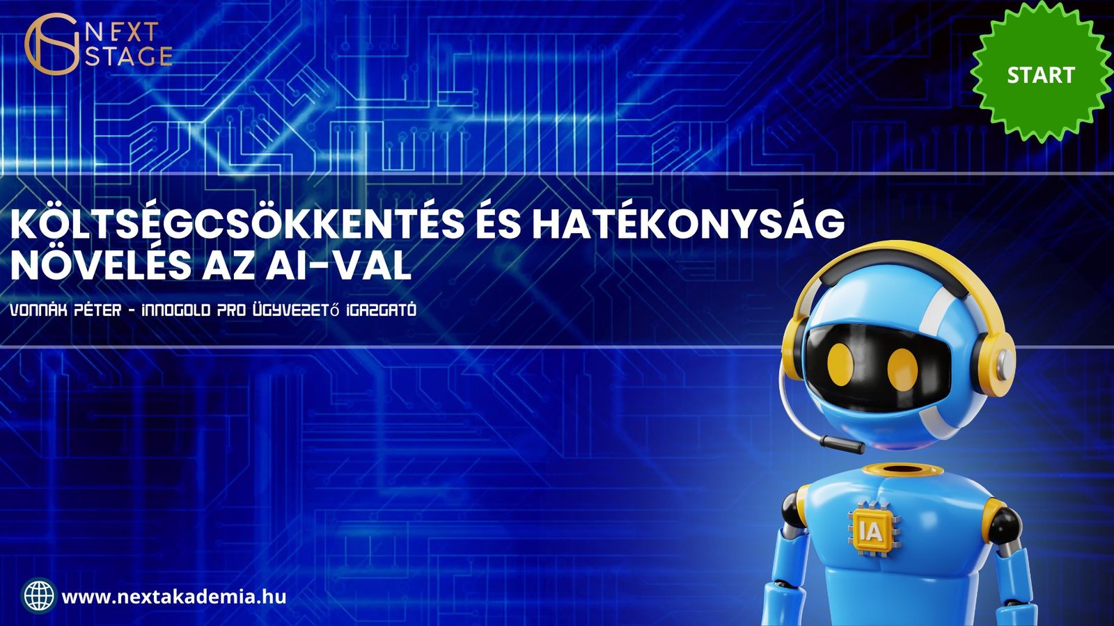 Vonnák Péter – Költségcsökkentés AI-val – webinár felvétel