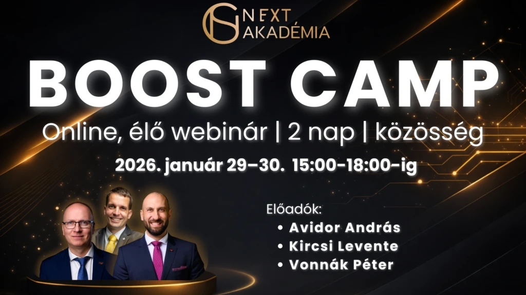 2026 Évindító Boost Camp® – VUCA Növekedés & AI Rendszer 2 nap alatt – Webinár Felvétel