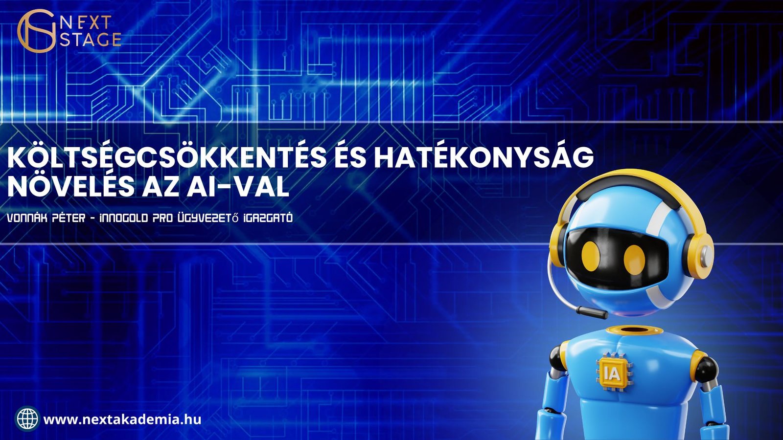 Vonnák Péter – Költségcsökkentés AI-val – webinár felvétel